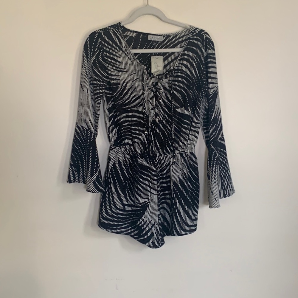 Black and white romper